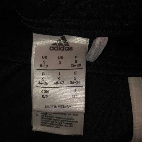 Adidas Black Track Pants, Unisex - Picture 2 of 2